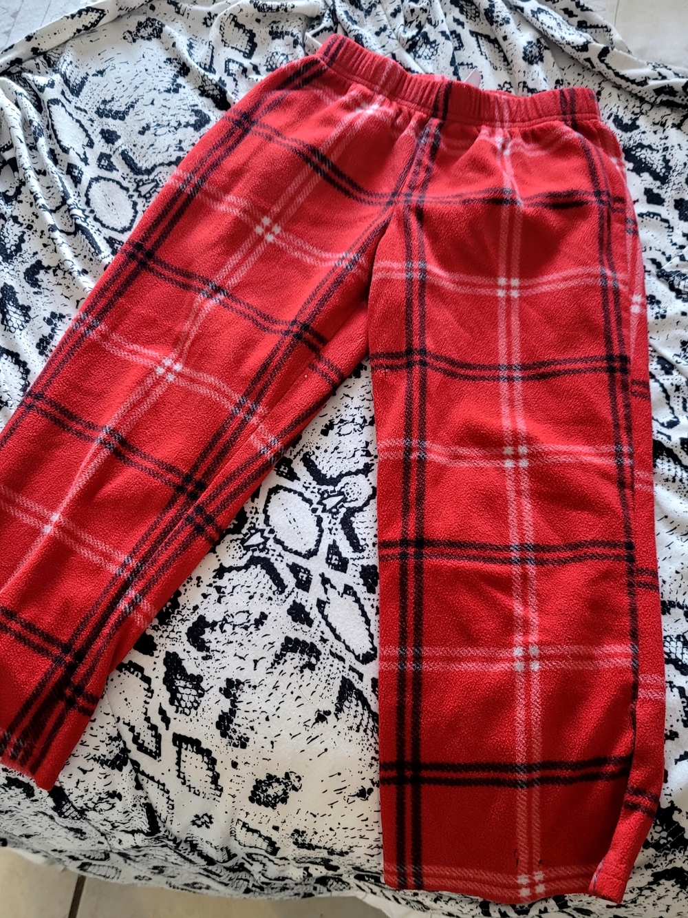 Red Plaid Fleece Lounge Pants